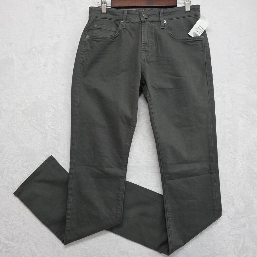 J Brand Kane Straight Fit French Terry Jeans Mens 30x34 Green Casual Denim NWT
